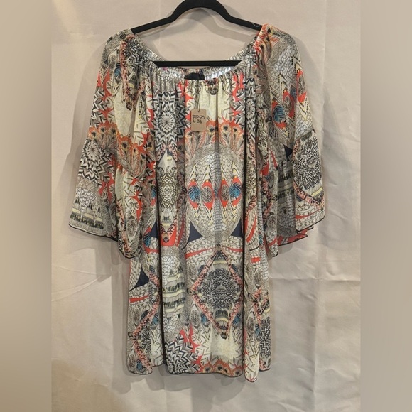 By Together Tops - By Together Pink Ruffled 3/4 Sleeve Blouse